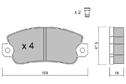 Комплект тормозных колодок (AISIN: BPFI-1005)